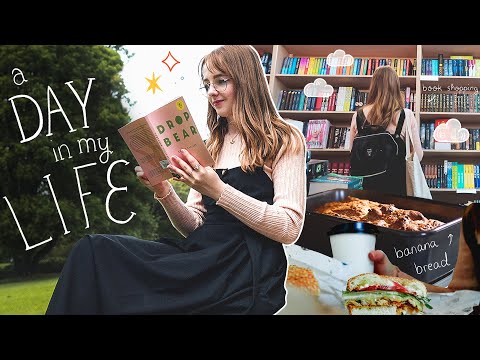 calm, cozy, recharge vlog ☕ bookshopping, reading, baking~ a day in my life