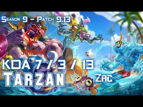 GRF Tarzan ZAC vs KINDRED Jungle - Patch 9.13 KR Ranked