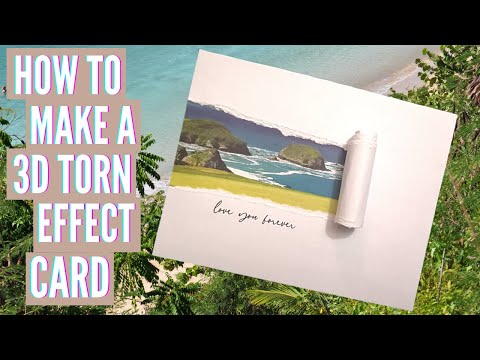 3D Torn Effect Card | Clean and Simple Papercraft Tutorial | Wonderful for scenes and pictures