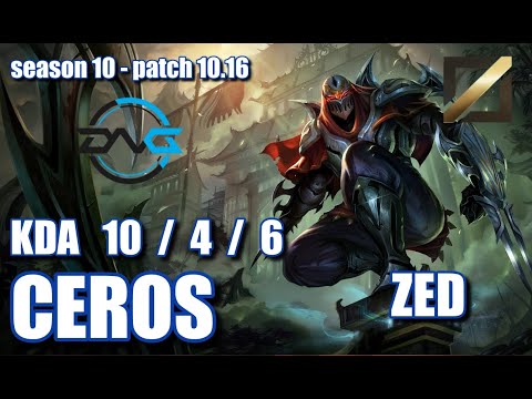 【韓国サーバー/D2】DFM Ceros ゼド(Zed) VS アカリ(Akali) MID - Patch10.16 KR Ranked【LoL】