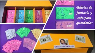 Billetes de fantasía y una caja para guardarlos💰💰💰💴💵💶💷