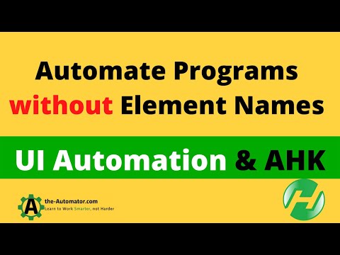 Automating a program where your element doesn't have a name with UI Automation and AutoHotkey