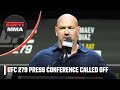 UFC 279 press conference canceled due to backstage incident | ESPN MMA