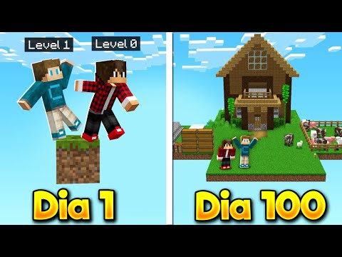 PASSEI 100 DIAS EM UM BLOCO FUTURISTA NO MINECRAFT