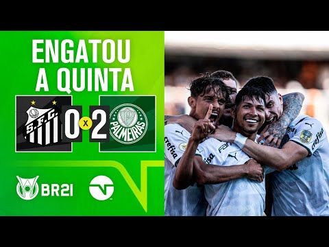 GOLAÇO DE VEIGA!!! SANTOS 0X2 PALMEIRAS | MELHORES MOMENTOS | BRASILEIRÃO 2021