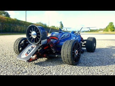 Jet Typhon 200+ KMH/ Hybrid Powered RC Car EDF Test