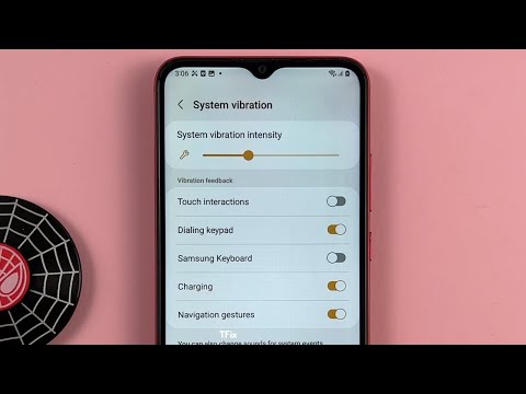 How to change the intensity of system vibration on Samsung A03 Android 13