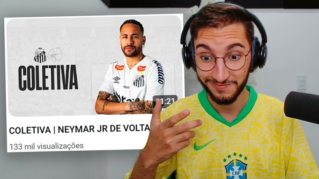 A PRIMEIRA COLETIVA DO NEYMAR NO RETORNO AO SANTOS