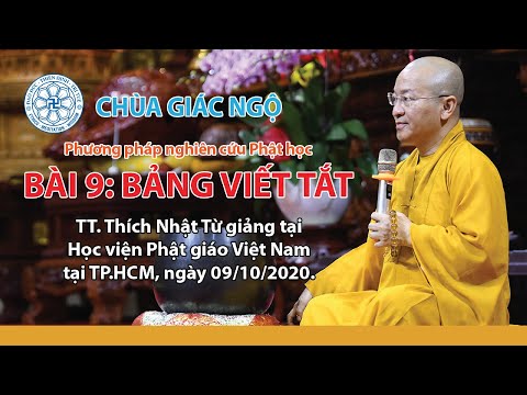 Bảng viết tắt - Phương pháp Nghiên cứu Phật học
