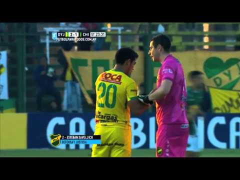 Gol de Saveljich. Defensa 2 - Chicago 1. Fecha 17. Primera División 2015. FPT.