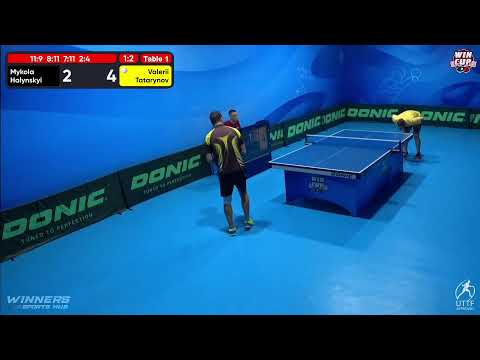 00:30 Mykola Halynskyi 1  - 3 Valerii Tatarynov West 5 WIN CUP 19.10.2022 | TABLE TENNIS WINCUP