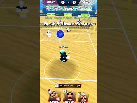 Top 3 Jinko Serves in Volleyball Legends #roblox #vbl #volleyball