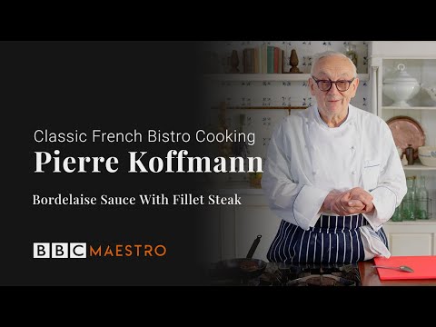 , title : 'Pierre Koffmann - 등심 스테이크를 곁들인 보들레즈 소스 - 클래식 프렌치 비스트로 요리 - BBC Maestro'