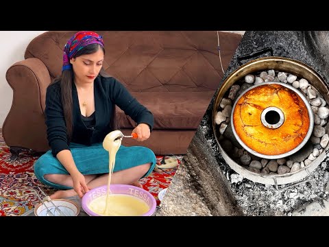 No Oven , No Stove ! Traditional Village cake simple & traditional Method On the stone