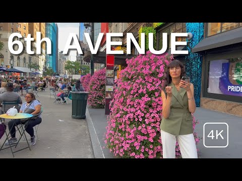 NEW YORK CITY Walking Tour [4K] - 6th AVENUE