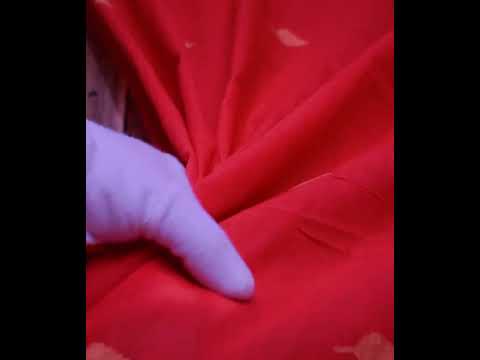 Geometric Red Jamdani Pure Cotton 58 GSM Fabric 177 — video