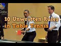 Unwritten Table Tennis Rules That You Should Know