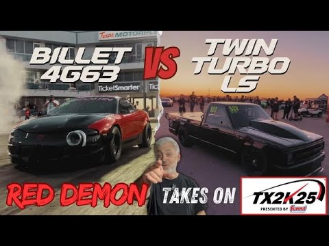 World's Fastest Gear Banger's, Twin Turbo LS vs Billet 4G63, Stick Shift Class TX2K 2025, Red Demon
