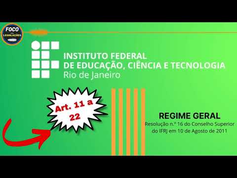 IFRJ | REGIME GERAL | DO COLÉGIO DE DIRIGENTES | Art. 11 a 22