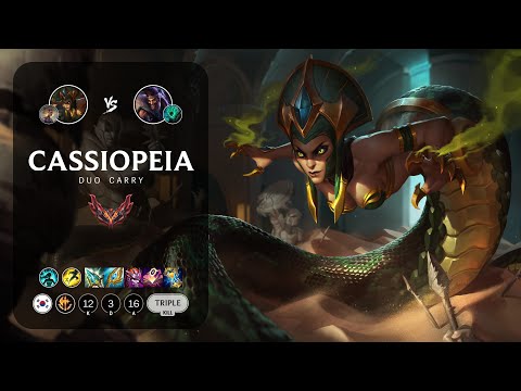 Cassiopeia Bot vs Draven - KR Grandmaster Patch 12.22