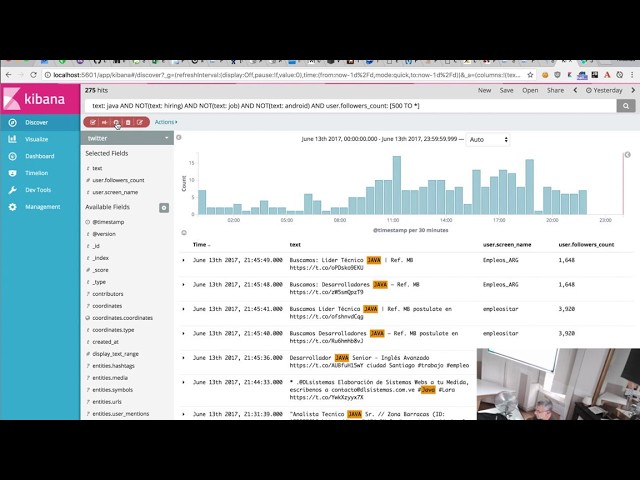 Exploring data sets with Kibana