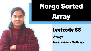 YouTube video 'Merge Sorted Array | Leetcode 88 | Arrays'