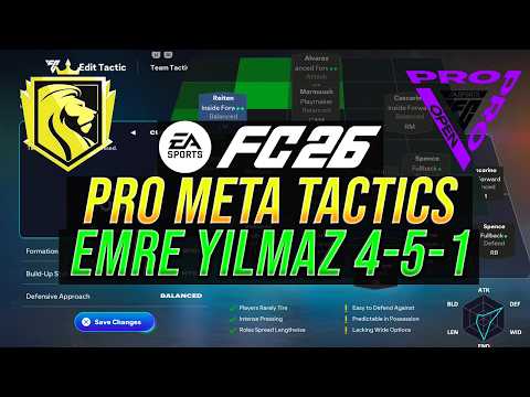 EMRE YILMAZ PRO 4-5-1 CUSTOM TACTICS *AFTER DEFENSIVE AI PATCH* - FC 26