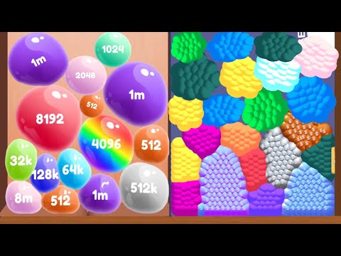 MERGE THE JELLY vs JELLY 2048 (Infinity Colorful ASMR Gameplay)