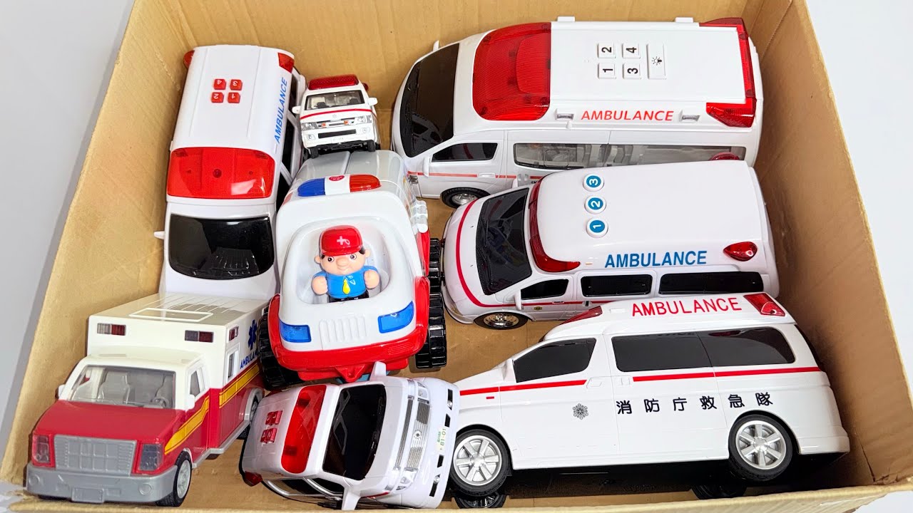 救急車のミニカー坂道発進走行テスト☆ambulance minicar