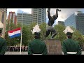 Op het Plein 1940 in Rotterdam vond de dodenherdenking plaats  bij het beeld van Zadkine