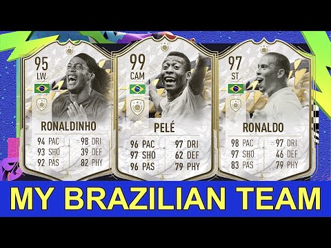 FIFA 22: MY BRAZILIAN TEAM with RONALDO 97, PELE 99 & RONALDINHO 95 I FIFA 22 ULTIMATE TEAM