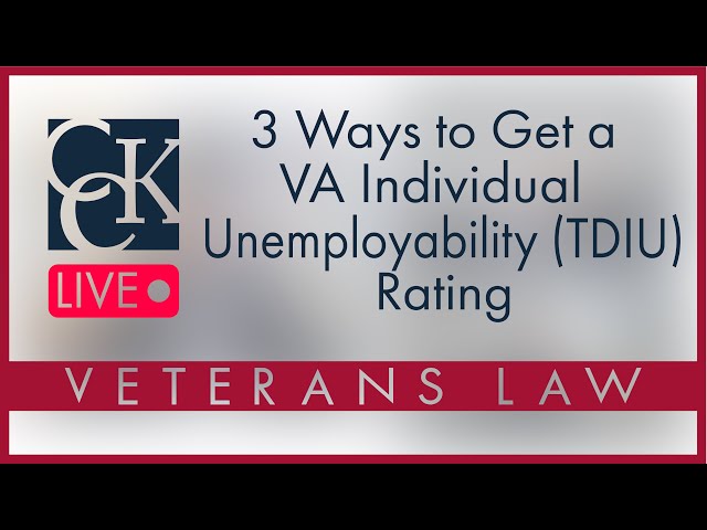 3 Ways to Get an Individual Unemployability (TDIU) VA Rating