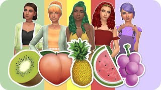 FRUITS 🥝🍑🍍🍉🍇  Sims 4 Create A Sim