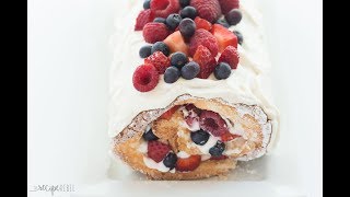 Triple Berry Angel Food Cake Roll Recipe