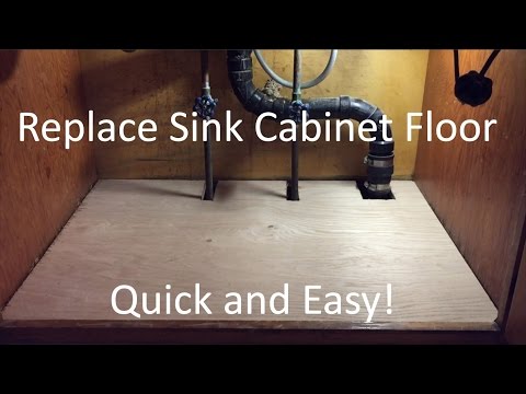 Replace Sink Cabinet Floor