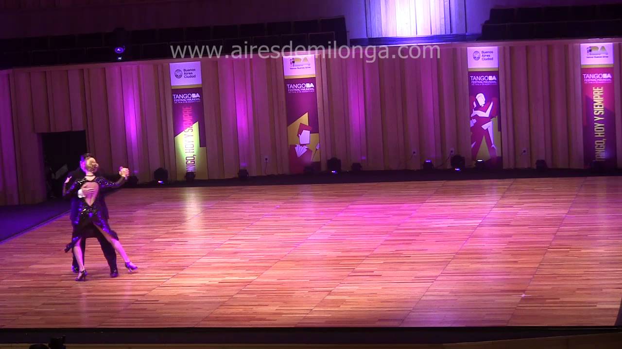 Cristian Palomo y Melisa Sacchi en Mundial de tango 2016 Clasificatoria escenario