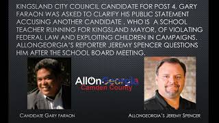 Candidate Gary Faraon asked to clarify his public statement |AllOnGeorgia-Camden