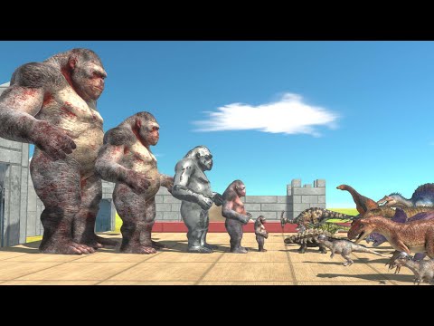 5 Levels of Goro VS ALL Dinosaurs - Animal Revolt Battle Simulator