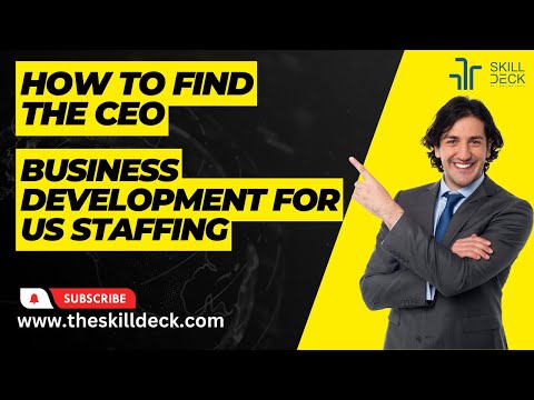 business development for us staffing - how to find the CEO (part 1)