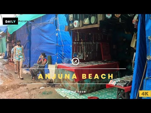 Virtual Walk Around Anjuna | Goa 4K Walking | India Virtual Tours [Slow TV]