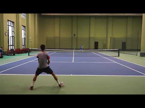 Chen Jingyuan's tennis practice competition