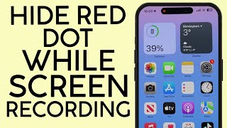 How to Hide Recording Red Symbol While Screen Recording on iPhone iPad (2023)