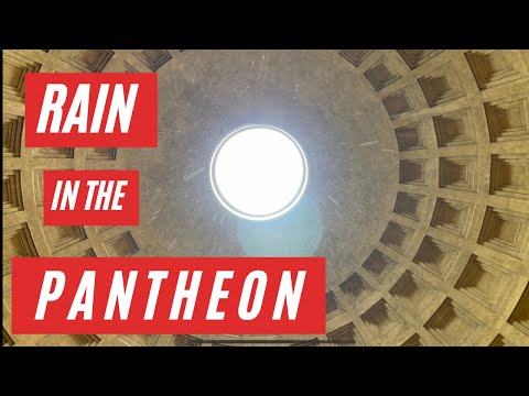 Raining inside the Pantheon