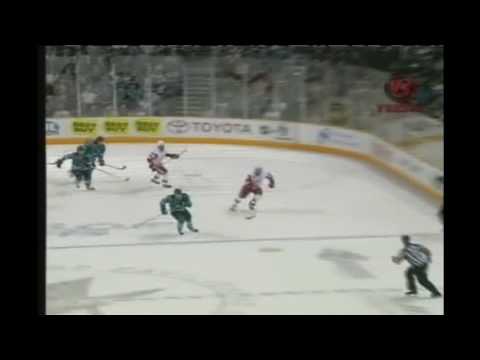 Clowe between legs goal Game 2 Western Semifinals Sharks vs. Red Wings 5-2-10