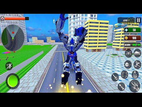 Drone Robot Tank Multi Transform Wars: Blue Robot Transform Wars - Android Gameplay