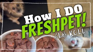 FRESHPET: Fresh Dog Food 6LB ROLL 🐶 This is how I SCOOP & CH