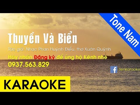 Thuyền Và Biển Karaoke Beat Chuẩn (Tone Nam)