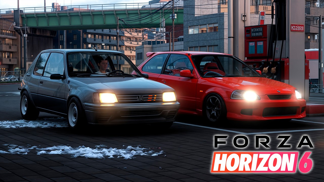 Forza Horizon 6 - CIVIC VTI vs PEUGEOT 205, o peso/potência é inacreditável!
