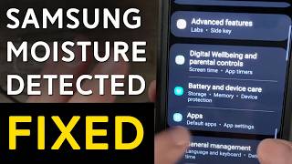 Samsung Moisture Detected in USB Charging Port Real Fix Easy FREE