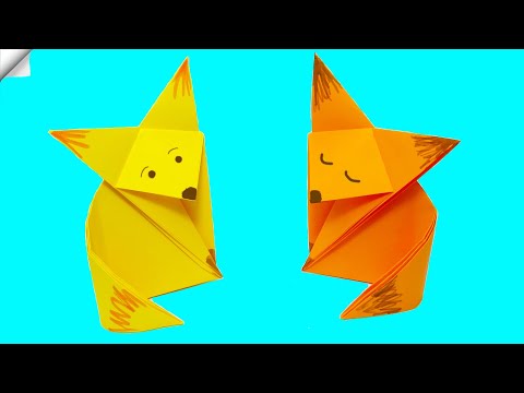 Origami FOX Paper crafts DIY ORIGAMI PAPER FOX